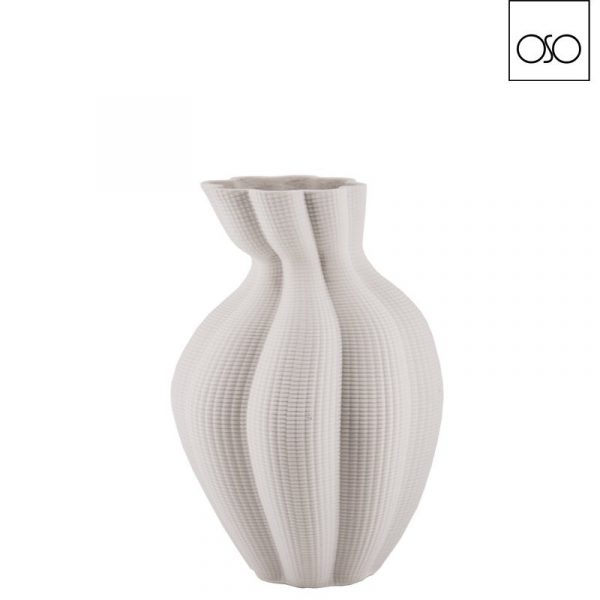 Vaso 3d purse piccolo ceramica bianco cm18x28H