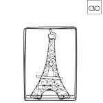 Quadretto grande Eiffel metallo nero cm 19x6x26H-Eleganza e design per le tue pareti