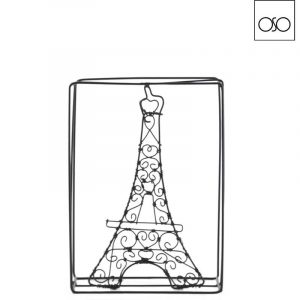 Quadretto grande Eiffel metallo nero cm 19x6x26H-Eleganza e design per le tue pareti
