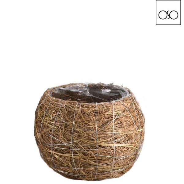 Cesto piccolo palla paglia naturale cm25x18H