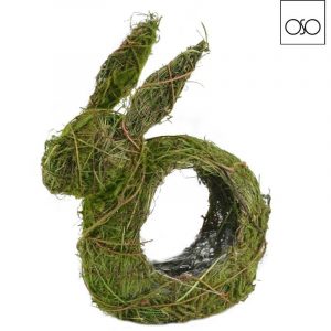Cesta coniglio basso paglia verde H40,00cm
