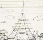Quadretto grande Eiffel metallo nero cm 19x6x26H-Eleganza e design per le tue pareti