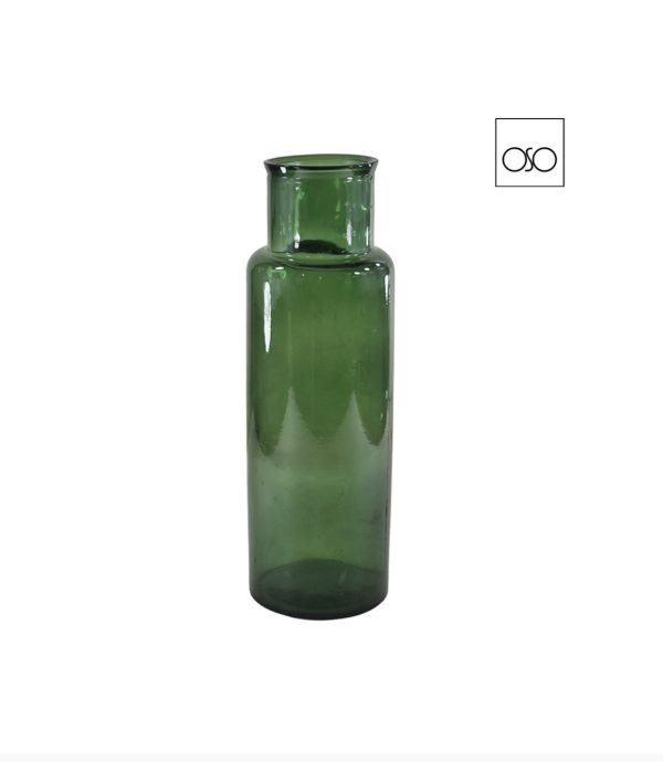 Vaso cilindro Noa alto verde 14,30x45H