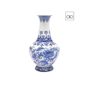 VASO HONG  BLU CERAMICA D10 H37 CM