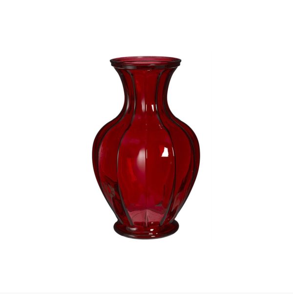 Vaso vetro rosso Aivy D28,50xH17,50