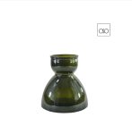 Vaso Senna basso vetro verde muschio 21,50x H23,00