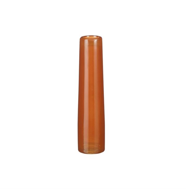 Vaso monofiore Andra vetro cannella 7,00xH30,50