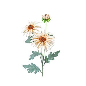 Ramo dalia x3 fiori poliestere crema