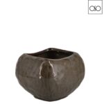 Vaso "Square" ceramica verde 18x18h13
