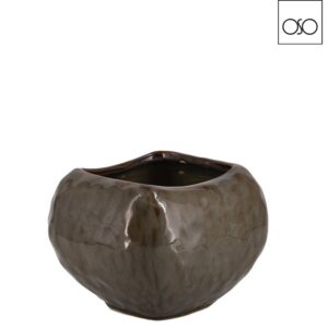 Vaso "Square" ceramica verde 18x18h13