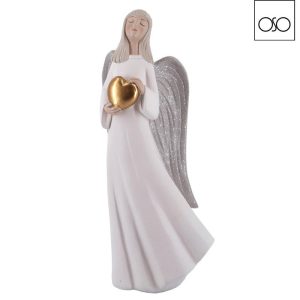 Angelo Gaga c/cuore bianco 17x10x34H