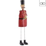 Soldato grande con tromba metallo rosso 13,50X12,50XH57,50