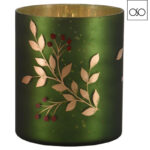 Vaso decorato gr verde d13 h15