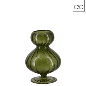 Vaso Paloma vetro verde d13x17H