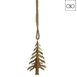 Albero piccolo da appendere metallo oro13,50x35H