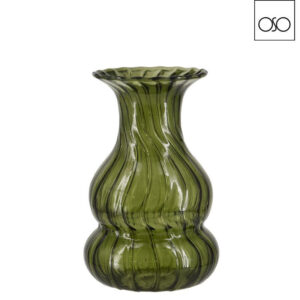 Vaso Gemina vetro verde  cm13,50x21H