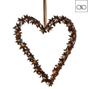Cuore "Anis" grande naturale 20,00xH19,00