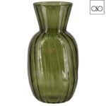 Vaso davina vetro verde 14cm X 26H