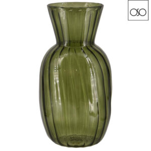 Vaso davina vetro verde 14cm X 26H