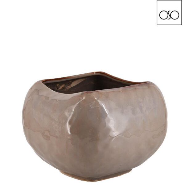 Vaso "Square" LG ceramica avorio 23,30x23,30xH16,80