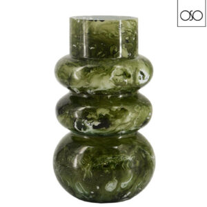 Vaso marmo vetro verde d23x26h