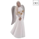 Angelo Gaga c/stelle resina bianco 15x10x34H