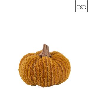 Zucca barucca c/gambo in legno stoffa cm 12x12cm