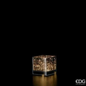 Teca aperta  cubo con 30 led H12x12x12