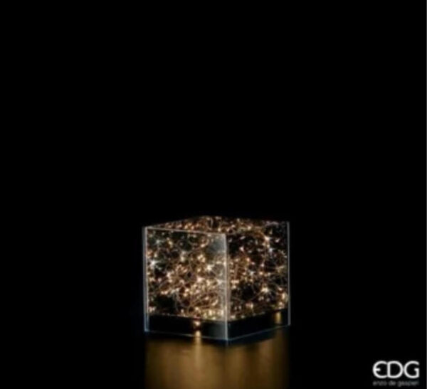 Teca aperta cubo con 40 led H15x15x15