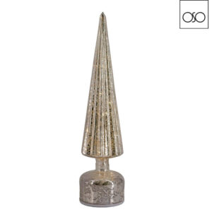 Alberino Helen girevole con led vetro argento 10XH42