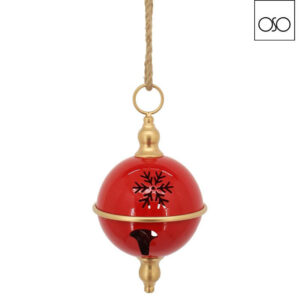 Ornamento da appendere piccolo metallo rosso cm19,00 x 36,00H