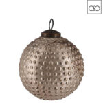 Sfera da appendere Studded piccola vetro champagne diametro 10 cm