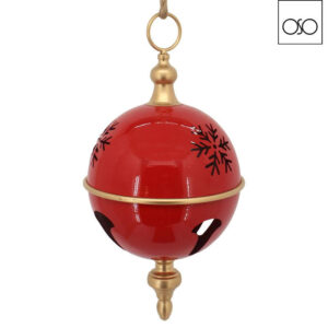 Ornamento da appendere grande metallo rosso cm24,50x50H