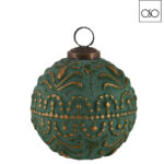 Sfera da appendere Majestic piccola vetro verde 10 cm