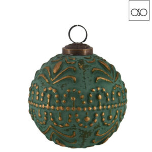 Sfera da appendere Majestic piccola vetro verde 10 cm