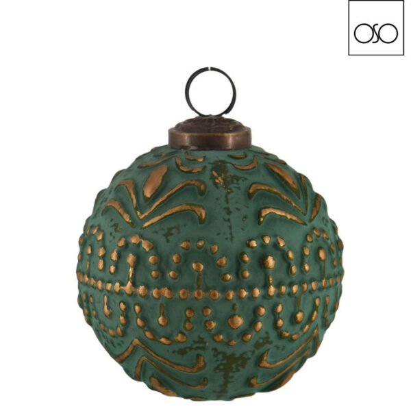 Sfera da appendere Majestic piccola vetro verde 10 cm