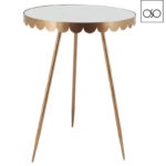 Tavolino charming metallo oro 46,50x62,50H