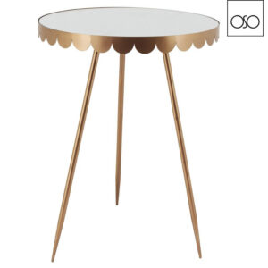 Tavolino charming metallo oro 46,50x62,50H