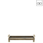 Vassoio rettangolare imperial piccolo metallo oro 65x23x14h