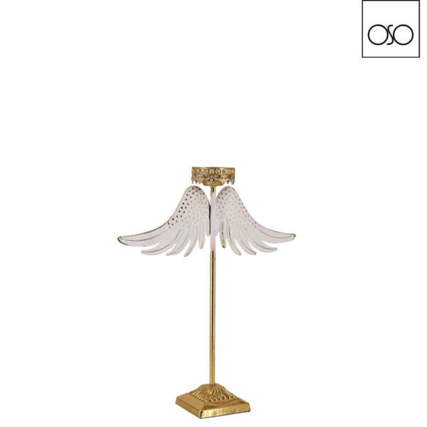 Candelabro fly away piccolo metallo oro 38x11x46H
