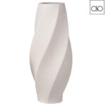 Vaso 3D Helical grande ceramica bianco 20,00xH46,00