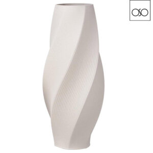 Vaso 3D Helical grande ceramica bianco 20,00xH46,00