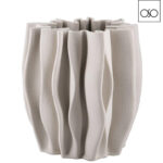 Vaso 3D stratum ceramica bianco 22x22H