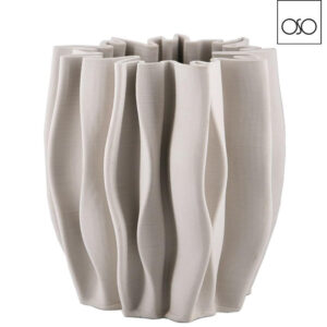 Vaso 3D stratum ceramica bianco 22x22H