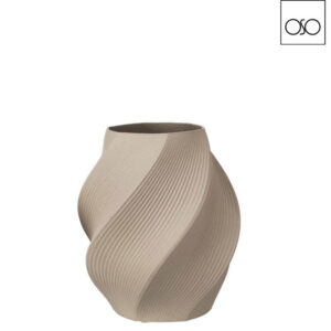 Vaso 3D Helical piccolo ceramica ecrù 18,50xH21,00