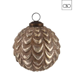 Sfera da appendere vetro champagne Waves diametro 10 cm