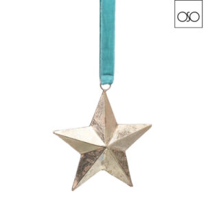 Stella da appendere piccola metallo oro 15x3xH17