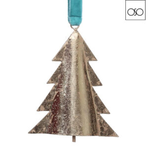 Albero campanella da appendere grande metallo oro 20x6xH25