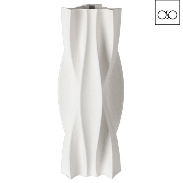 Vaso 3D Statuary grande ceramica bianco 20X20XH46