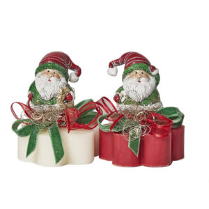 Sapone decorato Babbo Natale maglione verde 9x9x10H